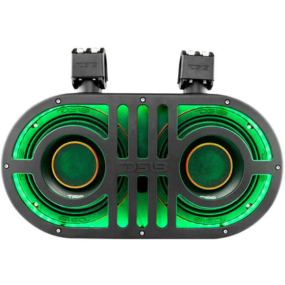 DS18 8in Rollcage Soundbar Loaded Built in RGB LED Lights 500 Watts RMS 2x PRO-HY8.4B Included