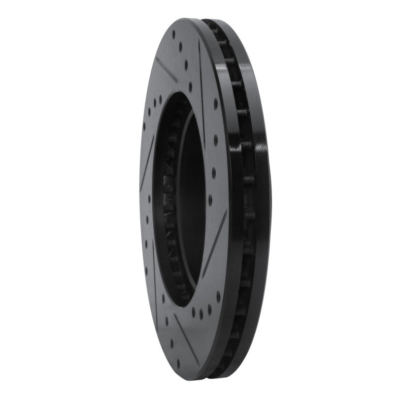 R1 Concepts R1 92-98 Lexus SC300 Front Left Drilled & Slotted Black Brake Rotor