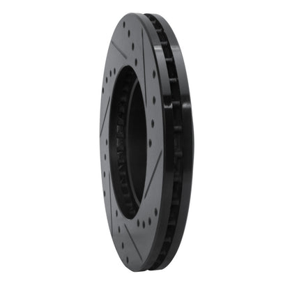 R1 Concepts R1 92-98 Lexus SC300 Front Left Drilled & Slotted Black Brake Rotor