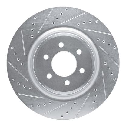 R1 Concepts R1 03-17 Dodge Viper Front Left Drilled & Slotted Silver Brake Rotor