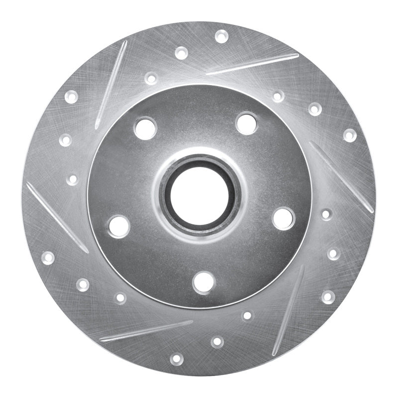 R1 Concepts R1 96-08 Audi A4 (Mexico) Rear Left Drilled & Slotted Silver Brake Rotor