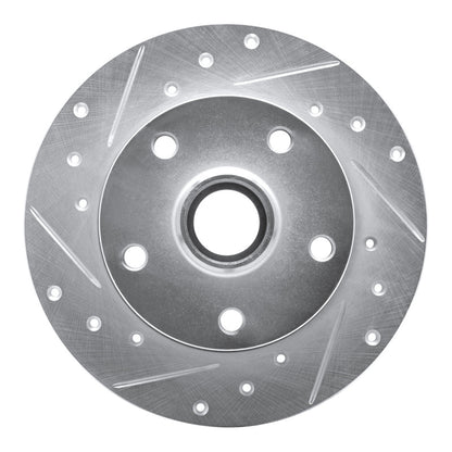 R1 Concepts R1 96-08 Audi A4 (Mexico) Rear Left Drilled & Slotted Silver Brake Rotor