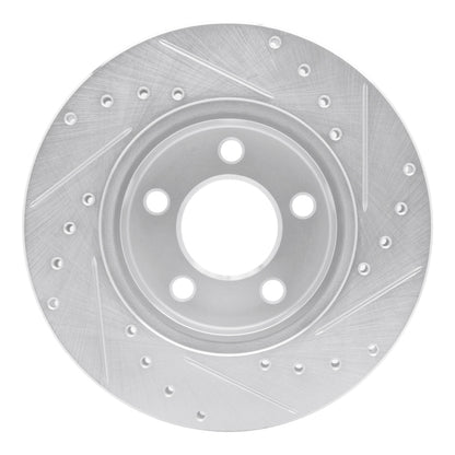 R1 Concepts R1 95-02 Ford Explorer Front Left Drilled & Slotted Silver Brake Rotor