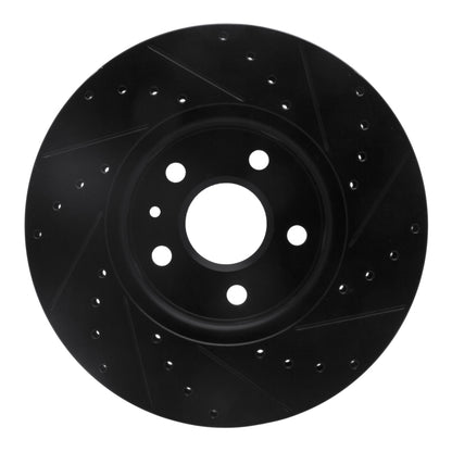 R1 Concepts R1 10-25 Buick Allure Front Left Drilled & Slotted Black Brake Rotor