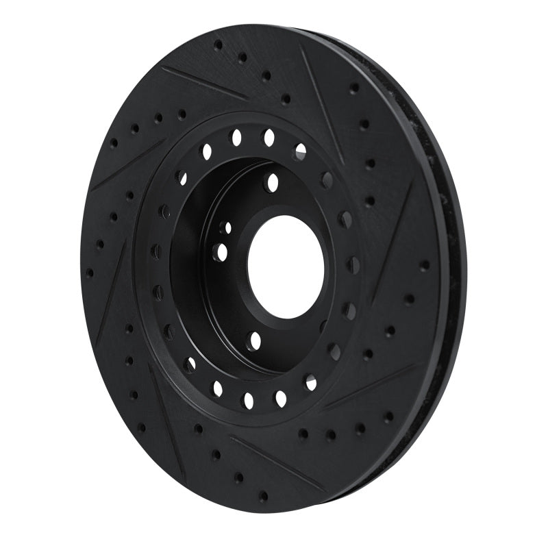 R1 Concepts R1 93-99 Dodge STEALTH Front Left Drilled & Slotted Black Brake Rotor