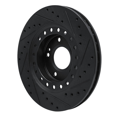 R1 Concepts R1 93-99 Dodge STEALTH Front Left Drilled & Slotted Black Brake Rotor