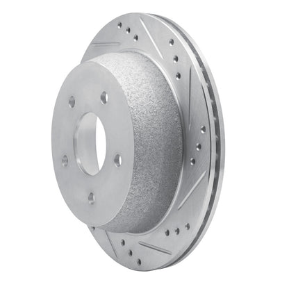 R1 Concepts R1 1998-2005 Chevrolet Blazer Rear Right Drilled & Slotted Silver Brake Rotor