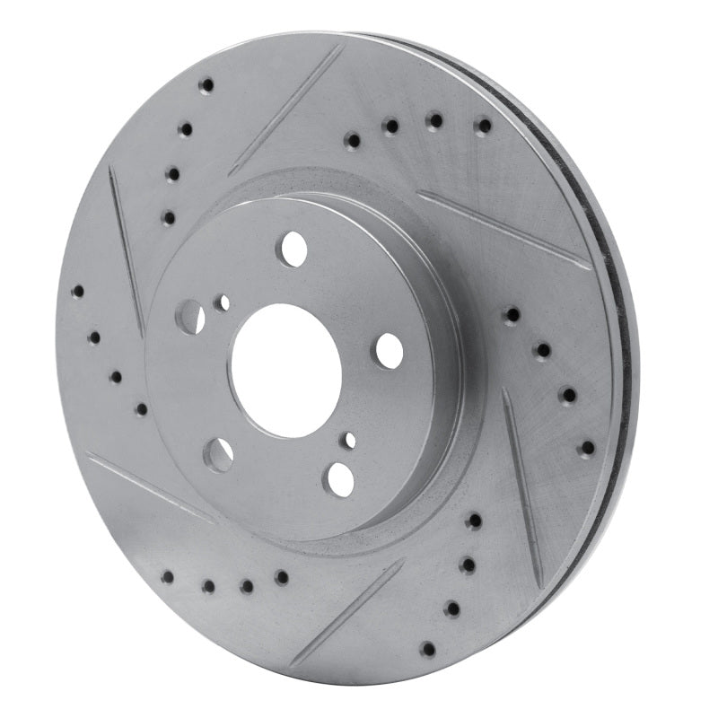 R1 Concepts R1 09-15 Toyota Corolla (Mexico) Front Left Drilled & Slotted Silver Brake Rotor