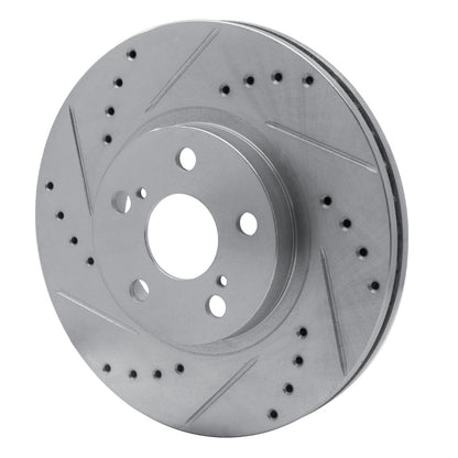 R1 Concepts R1 09-15 Toyota Corolla (Mexico) Front Left Drilled & Slotted Silver Brake Rotor