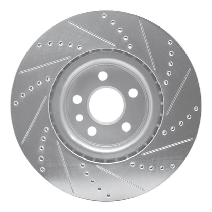 R1 Concepts R1 07-16 Volvo S80 Front Left Drilled & Slotted Silver Brake Rotor