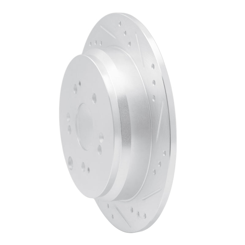 R1 Concepts R1 2005-2018 Acura RDX Rear Right Drilled & Slotted Silver Brake Rotor