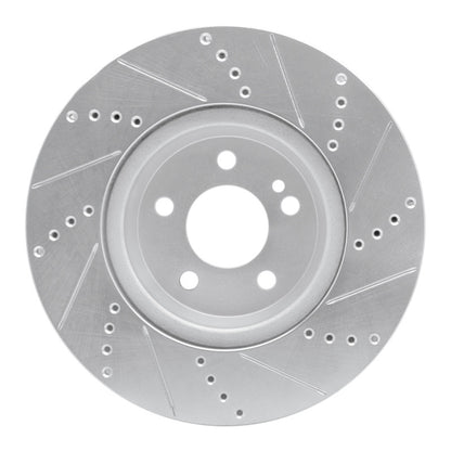R1 Concepts R1 16-23 Mercedes-Benz GLC350e Rear Left Drilled & Slotted Silver Brake Rotor