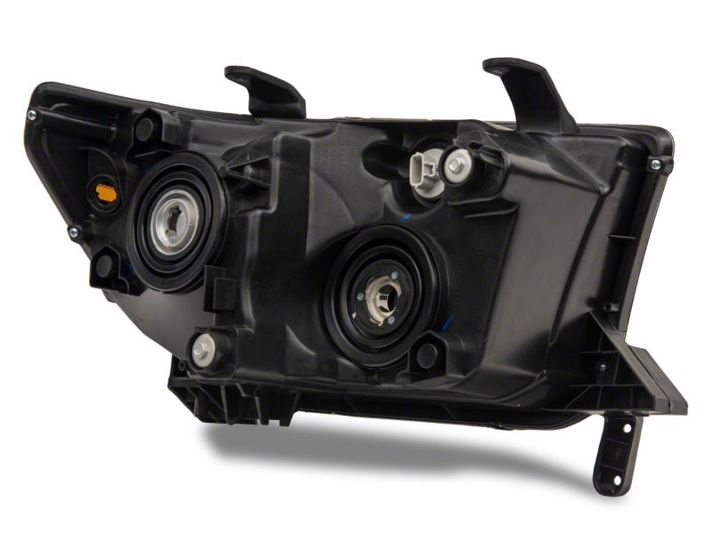 Raxiom 07-13 Toyota Tundra Axial Series Headlights w/ SEQL LED Bar- Black Housing (Clear Lens)