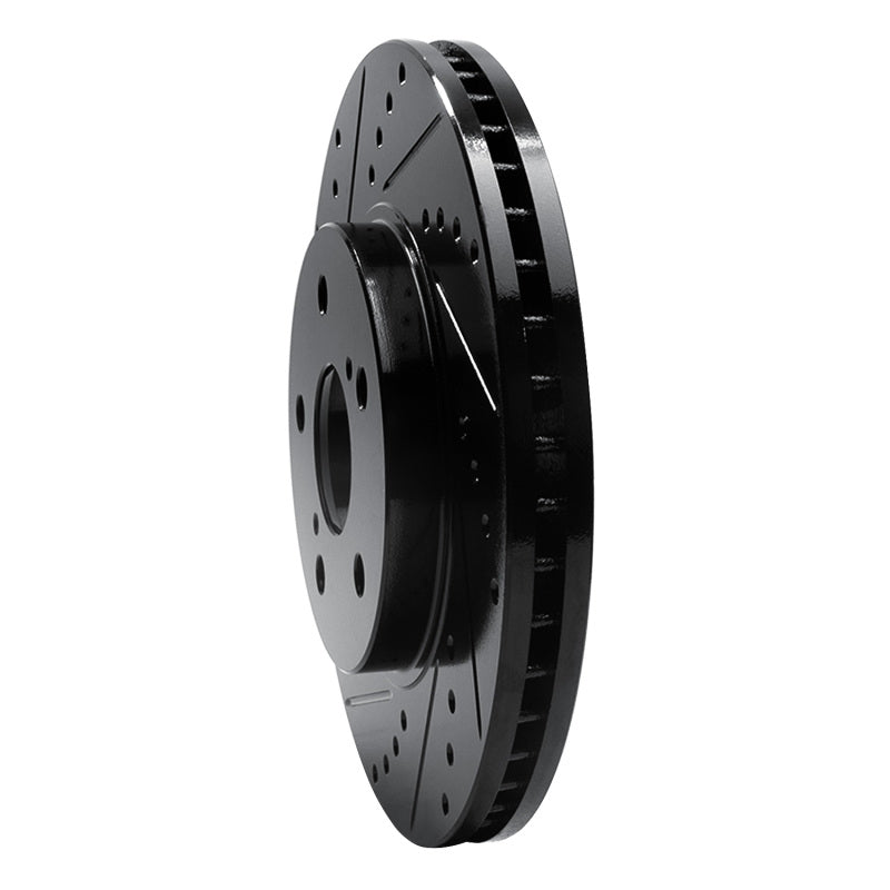 R1 Concepts R1 02-15 Lexus ES300 Front Left Drilled & Slotted Black Brake Rotor