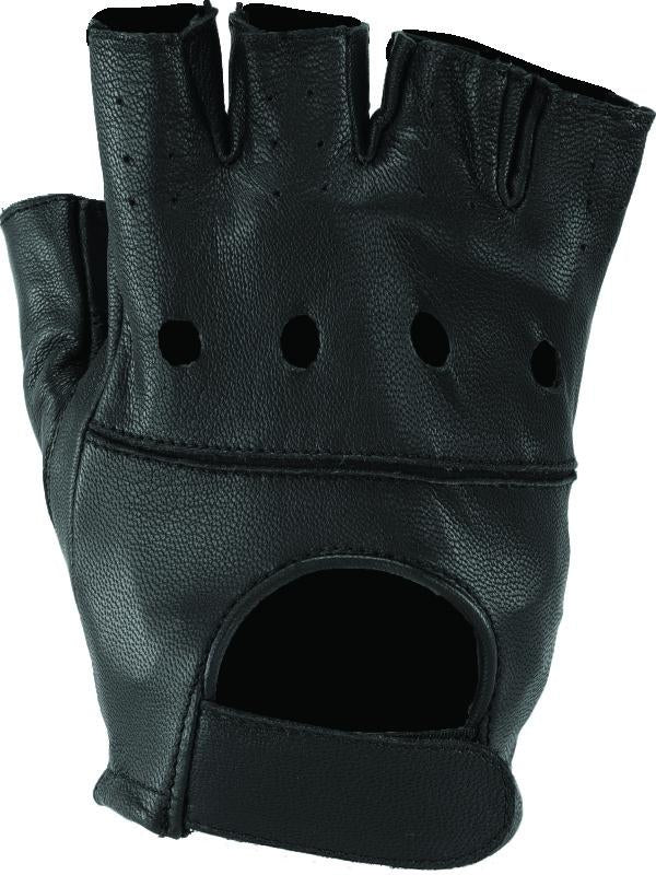 Kuryakyn Leather By River Road Hollister Shorty Gloves Black - Small