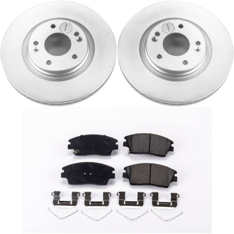 PowerStop Power Stop 17-19 Hyundai Elantra Front Z17 Evolution Geomet Coated Brake Kit