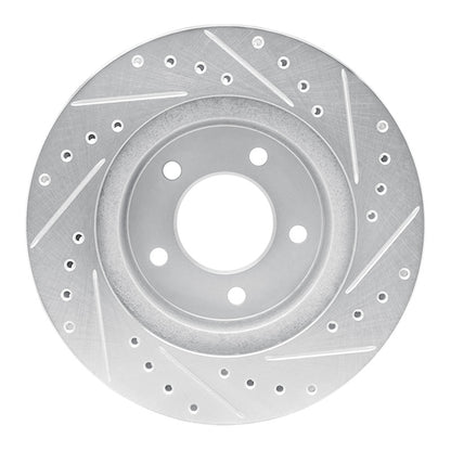 R1 Concepts R1 87-90 Dodge DAKOTA 4WD Front Right Drilled & Slotted Silver Brake Rotor