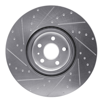 R1 Concepts R1 16-26 Volvo XC90 Front Right Drilled & Slotted Silver Brake Rotor