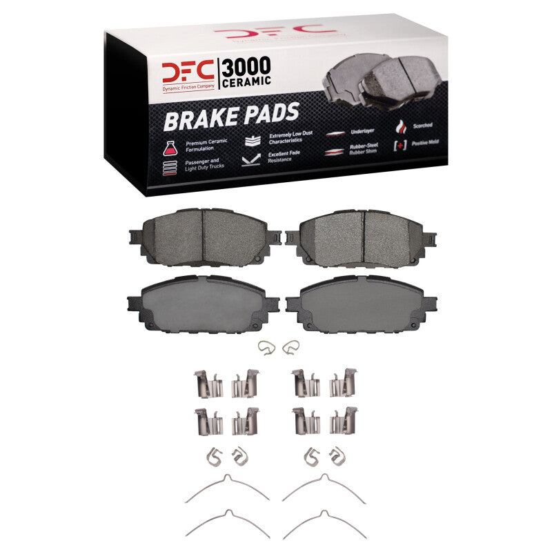 DFC 16-25 Toyota Hilux (Mexico) Front 3000 Semi-Metallic Brake Pads and Hardware Kit