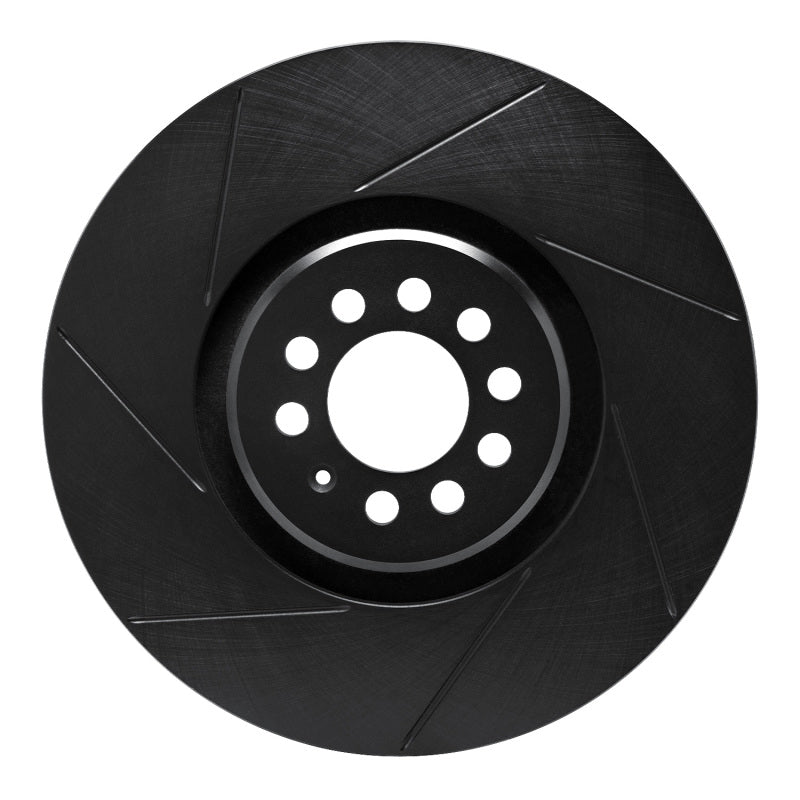 R1 Concepts R1 04-06 Volkswagen Golf Left Front Slotted Black Brake Rotor