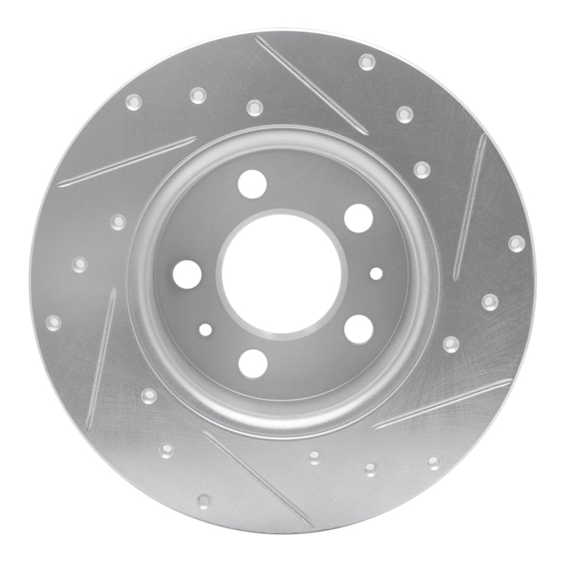 R1 Concepts R1 67-72 Volvo 164 Front Left Drilled & Slotted Silver Brake Rotor