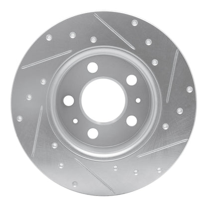 R1 Concepts R1 67-72 Volvo 164 Front Left Drilled & Slotted Silver Brake Rotor
