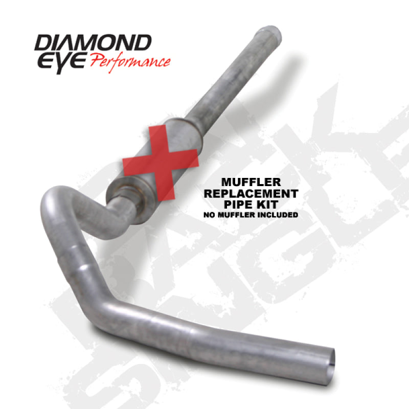 Diamond Eye Performance Diamond Eye KIT 4in Catback Single MFLR RPLCMENT PIPE AL CHEVY/GMC 6.6L 2500/3500 2006-2007.5