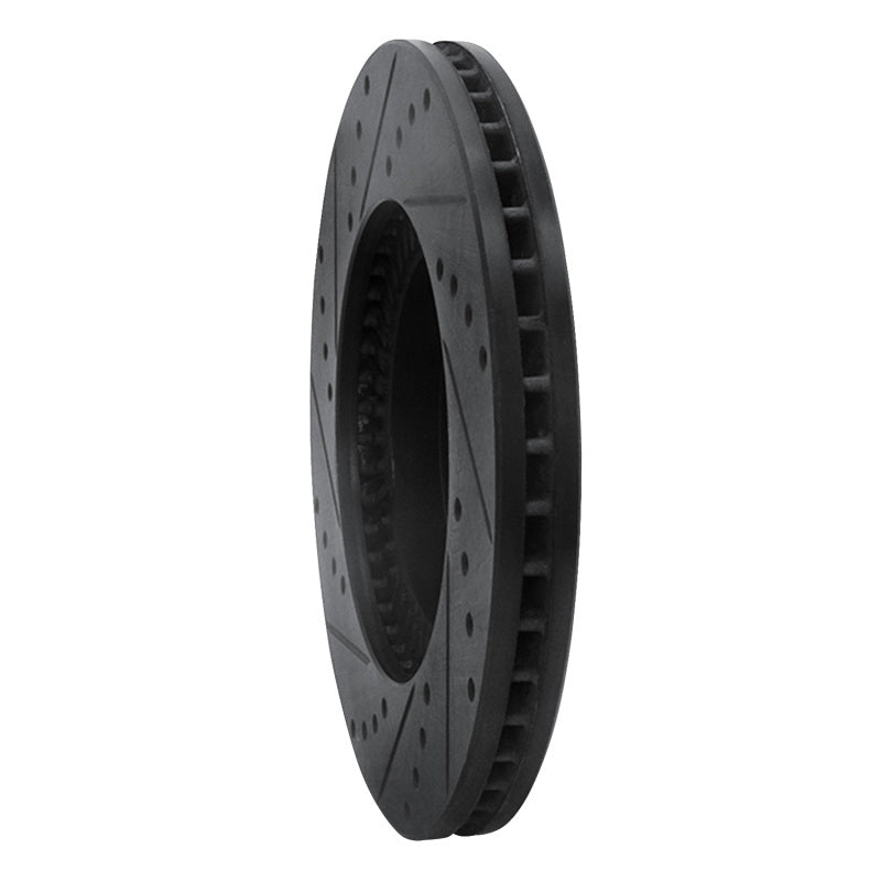R1 Concepts R1 01-02 Mazda Millenia Front Right Drilled & Slotted Black Brake Rotor