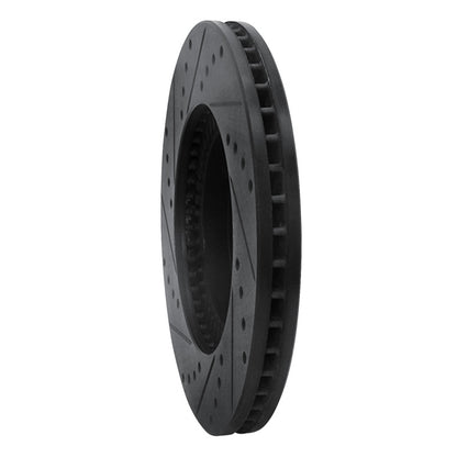 R1 Concepts R1 01-02 Mazda Millenia Front Right Drilled & Slotted Black Brake Rotor