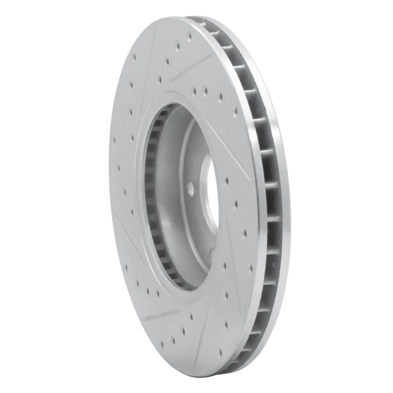 R1 Concepts R1 97-03 Jaguar XK8 Front Right Drilled & Slotted Silver Brake Rotor