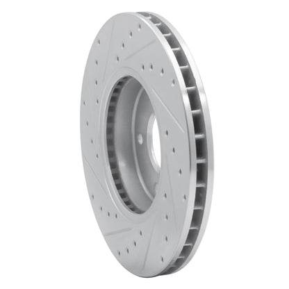 R1 Concepts R1 97-03 Jaguar XK8 Front Right Drilled & Slotted Silver Brake Rotor