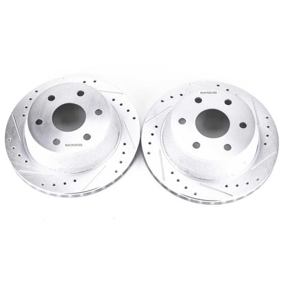 PowerStop Power Stop 02-06 Cadillac Escalade Rear Evolution Drilled & Slotted Rotors - Pair