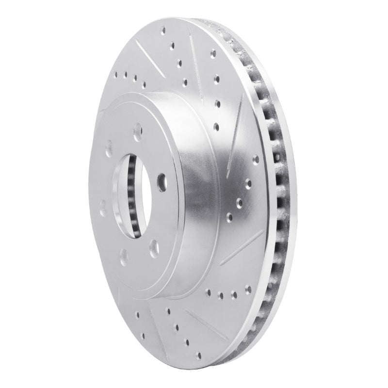 R1 Concepts R1 03-03 Dodge Durango Front Right Drilled & Slotted Silver Brake Rotor