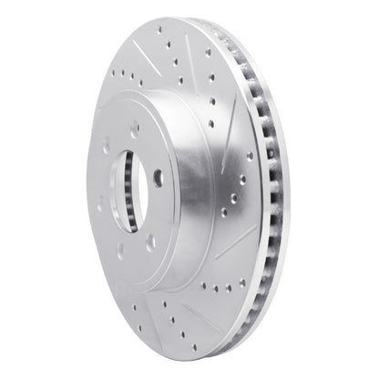 R1 Concepts R1 03-03 Dodge Durango Front Right Drilled & Slotted Silver Brake Rotor