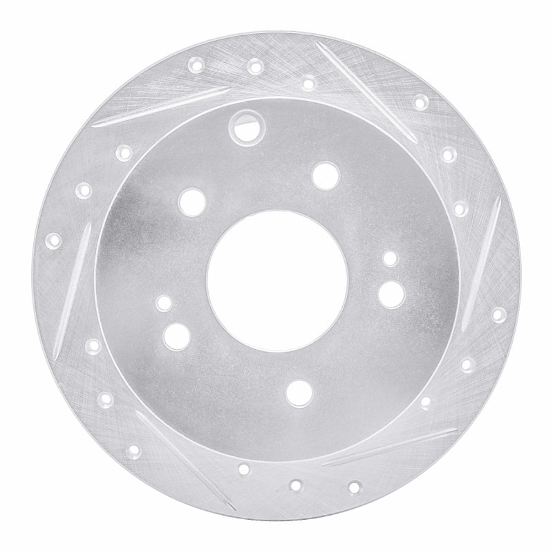 R1 Concepts R1 04-12 Mitsubishi Eclipse Rear Right Drilled & Slotted Silver Brake Rotor