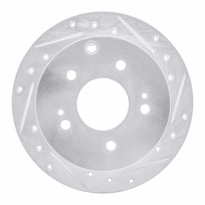 R1 Concepts R1 04-12 Mitsubishi Eclipse Rear Right Drilled & Slotted Silver Brake Rotor