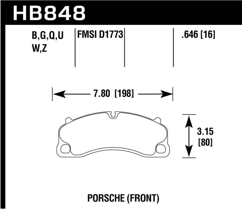 Hawk Performance Hawk 14-19 Porsche 911 GT3/GT3 RS / 2016 Porsche Cayman GT4 HPS 5.0 Front Brake Pads