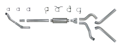 Diamond Eye Performance Diamond Eye KIT 4in Turbo Back DUAL SS: 94-97 FORD 7.3L F250/F350 PWRSTROKE NFS W/ CARB EQUIV STDS