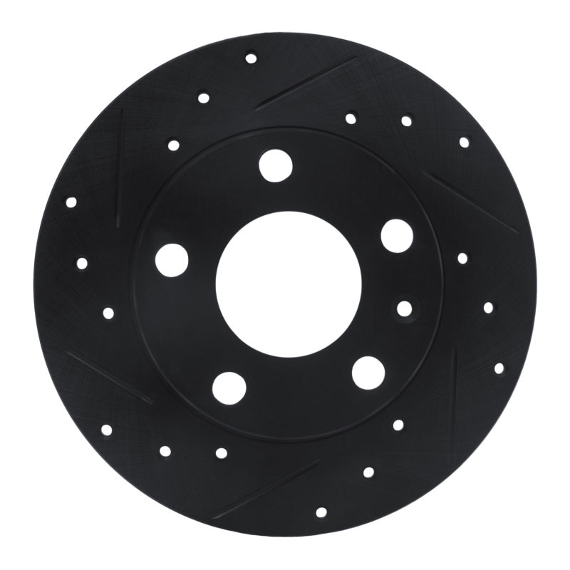 R1 Concepts R1 02-06 Audi A4 (USA/Canada) Rear Left Drilled & Slotted Black Brake Rotor
