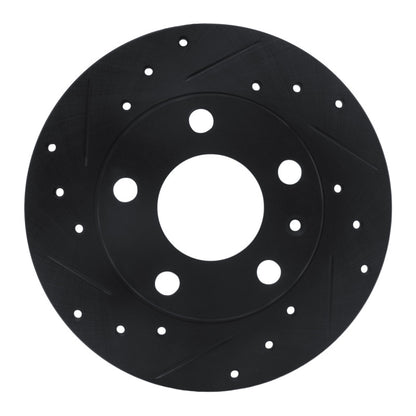 R1 Concepts R1 02-06 Audi A4 (USA/Canada) Rear Left Drilled & Slotted Black Brake Rotor