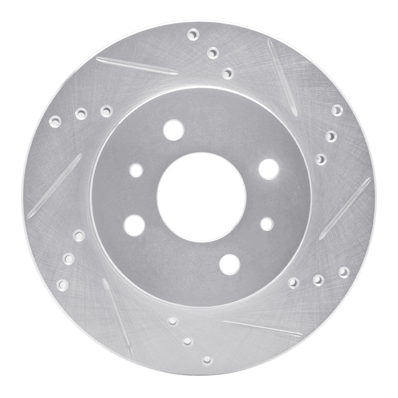 R1 Concepts R1 91-02 Saturn SC Front Right Drilled & Slotted Silver Brake Rotor