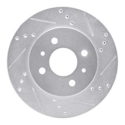 R1 Concepts R1 91-02 Saturn SC Front Right Drilled & Slotted Silver Brake Rotor