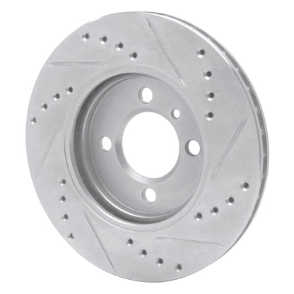 R1 Concepts R1 84-91 BMW 325IX Front Left Drilled & Slotted Silver Brake Rotor
