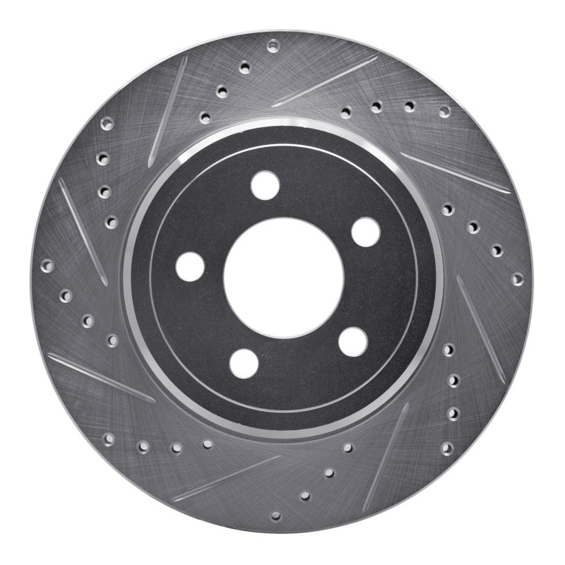 R1 Concepts R1 05-23 Chrysler 300 Rear Left Drilled & Slotted Silver Brake Rotor