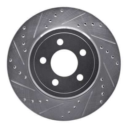 R1 Concepts R1 05-23 Chrysler 300 Rear Left Drilled & Slotted Silver Brake Rotor