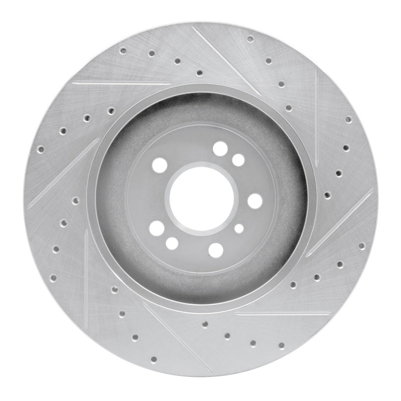 R1 Concepts R1 06-12 Mercedes-Benz ML550 Front Left Drilled & Slotted Silver Brake Rotor