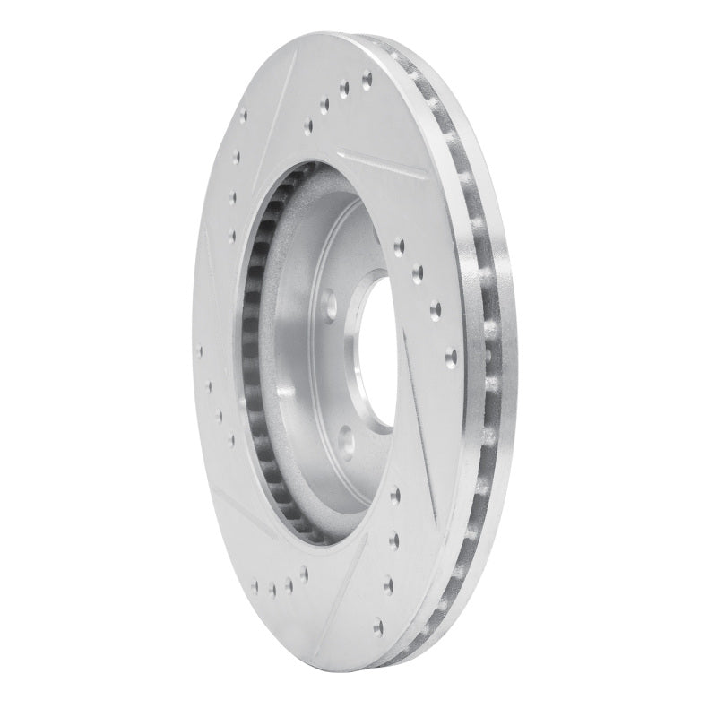R1 Concepts R1 13-19 Nissan SENTRA Front Right Drilled & Slotted Silver Brake Rotor