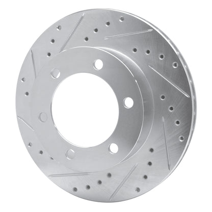 R1 Concepts R1 95-04 Toyota 4Runner Front Left Drilled & Slotted Silver Brake Rotor