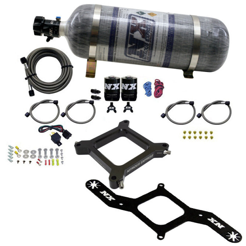 Nitrous Express 4150 Assassin Plate Stage 6 Nitrous Kit (50-300HP) w/12lb Bottle