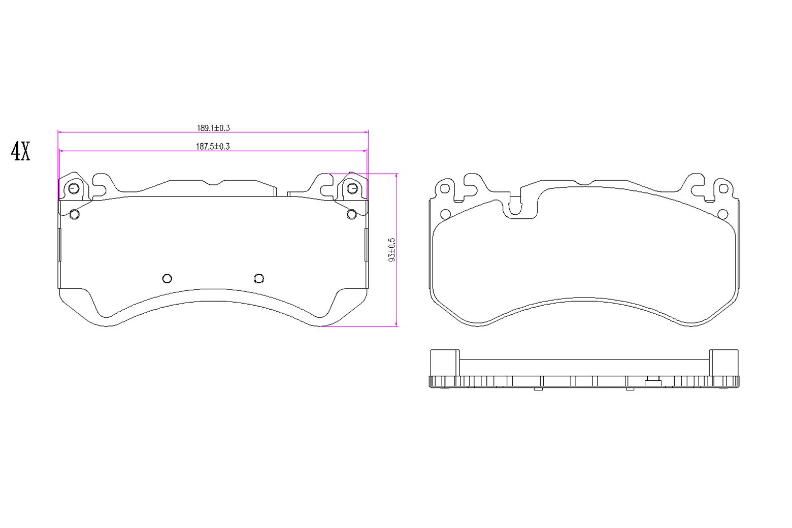 BOGAP A8210239 Brake Pad Set, Disc Brake | ML Performance Car Parts
